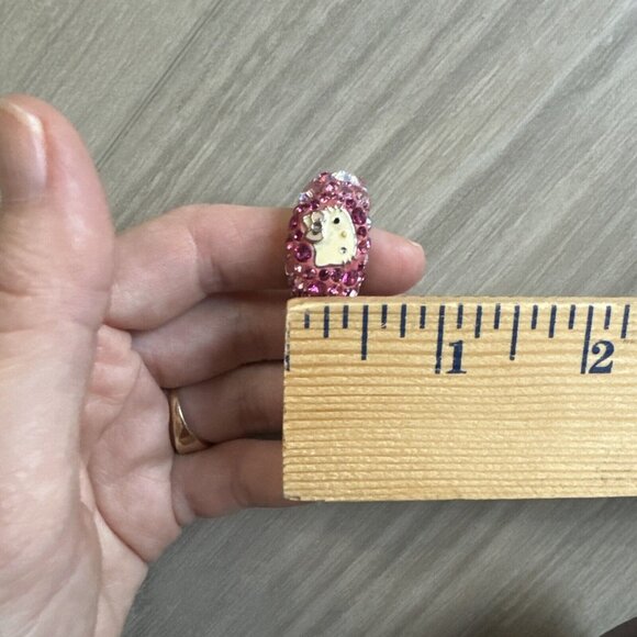 Swarovski × Hello kitty collaboration ring Kawaii Sanrio silver color Sz 58 8.5 - Picture 11 of 15